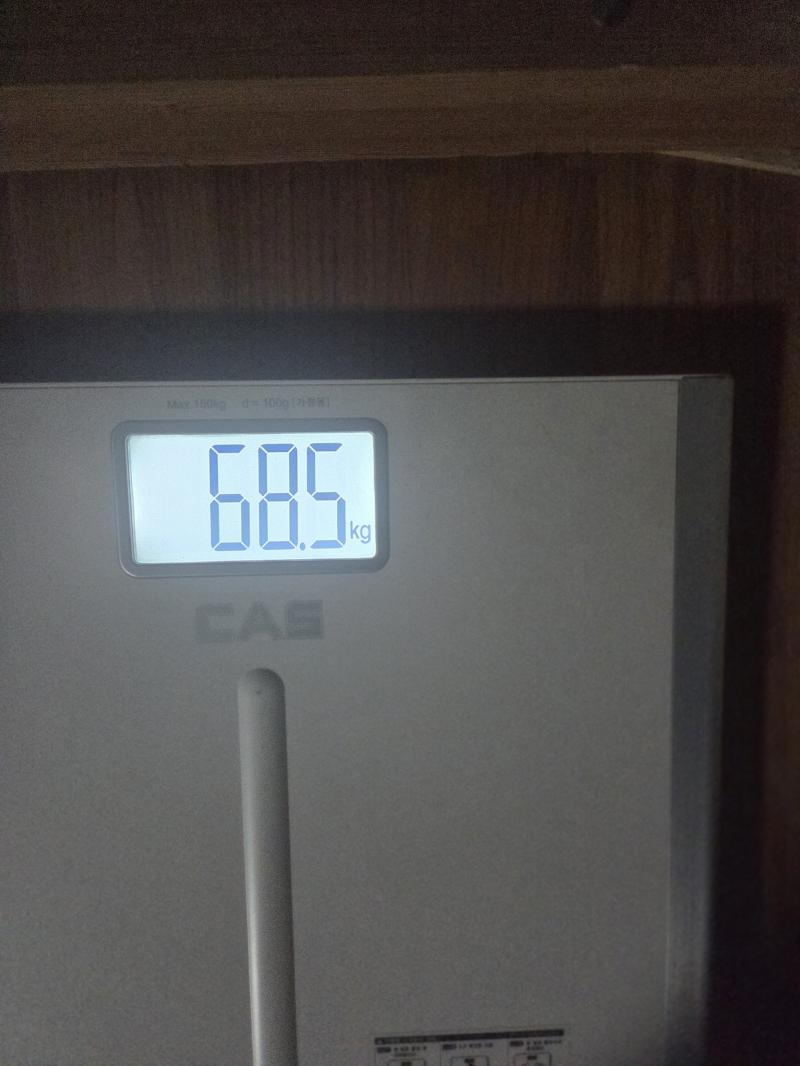 인바디와 깔짝 사이클 나왔는지 모르겠어 저울로는 였는데