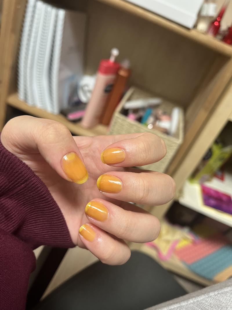 Doreen inspired nicotine yellow nails