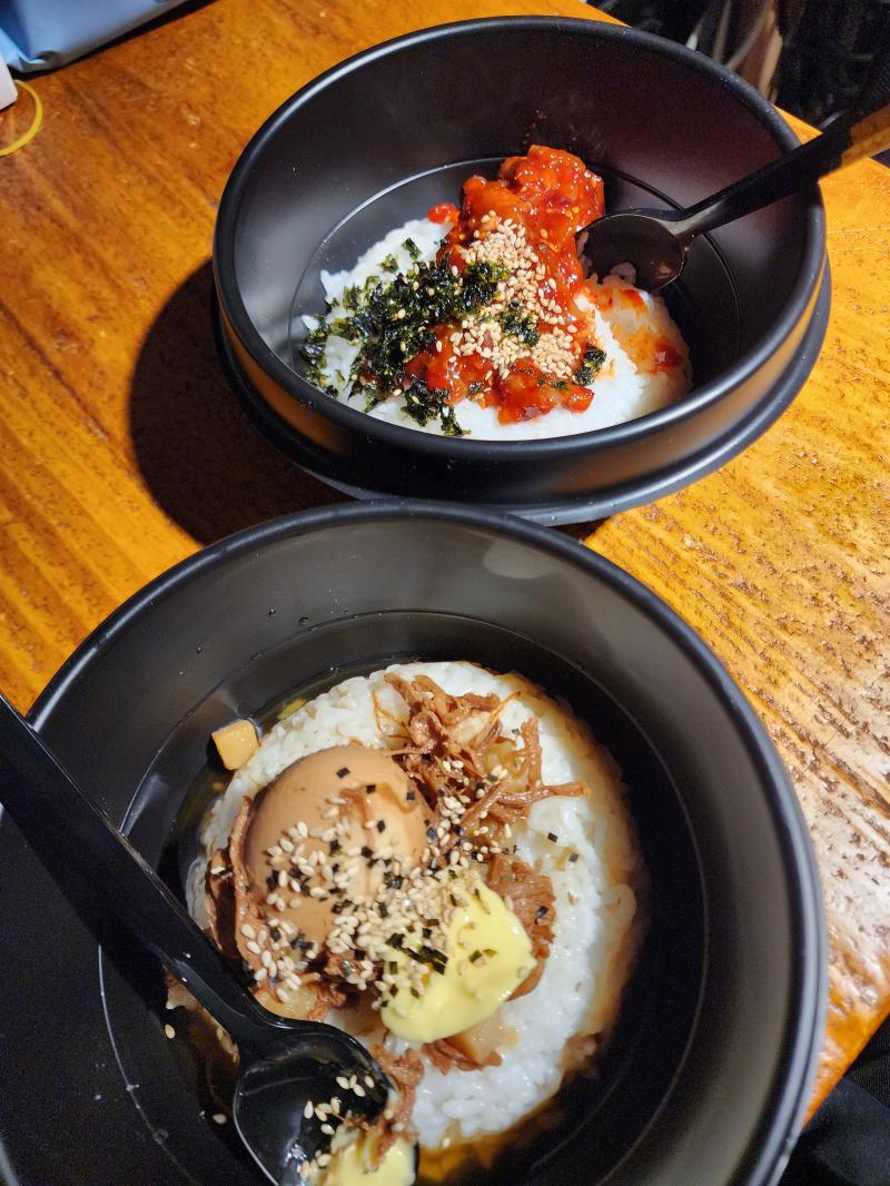 CU 팔도한끼 최고 낙지비빔밥이랑 계란장조림버터밥 너무 맛있어