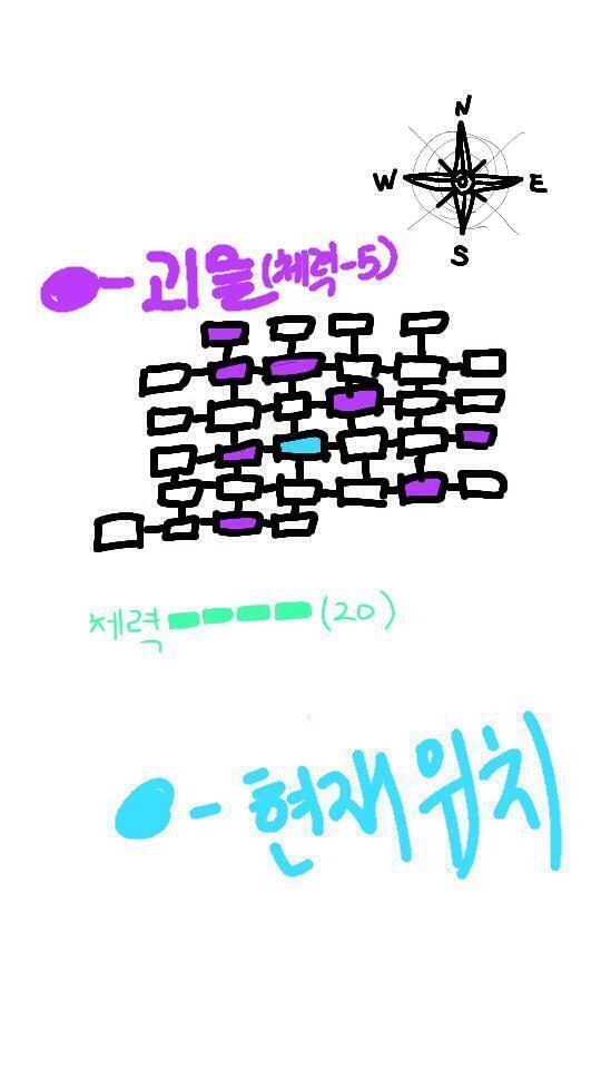 감사합니다 남쪽으로 왔습니다 열쇠 하나가 있습니다 체력 추가했습니다