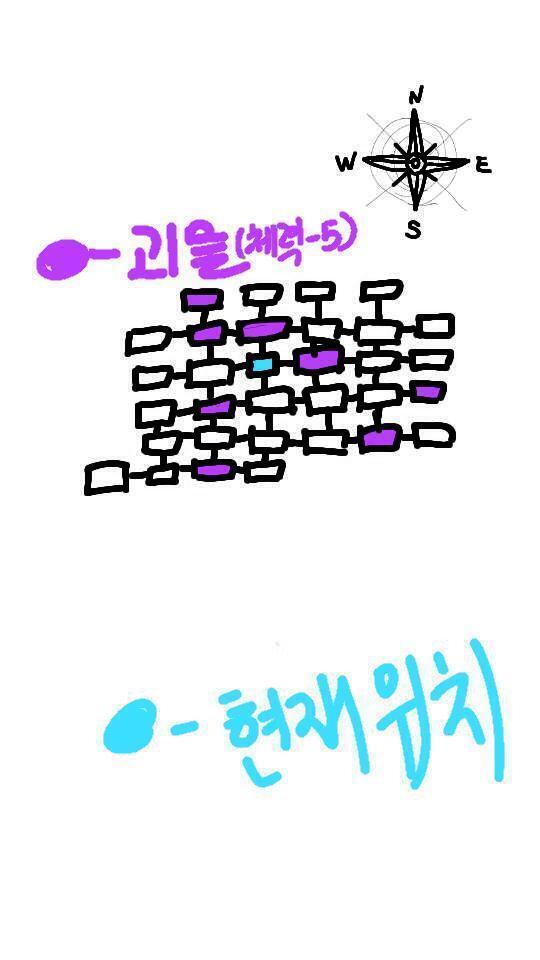 컴퓨터는 당신을 어떻게 놀릴지 궁리중입니다 딱히 막혀있는 아닙니다 단지 괴물이 있을 뿐이죠 시작 위치로 되돌아와서 체력이 모두 회복되었습니다