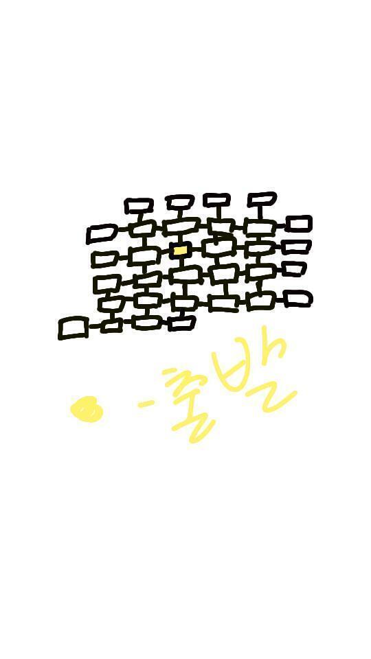 노란색이 출발지점이야 여기서 레스당 아래 왼쪽 오른쪽으로 이동할 있어 내가 생각한 방에 도착하면 탈출이야 힌트가 있는 방도 있어