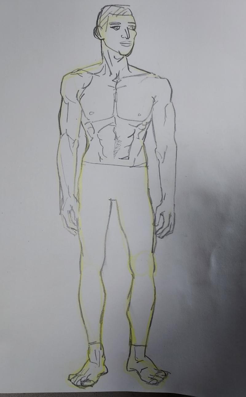 크로키 일차 이때까지 계속 여자만 그렸으니까 오늘은 남자 신체 그리기를 연습했어 평소에는 계속 한번에 장씩만 그렸는데 오늘은 장을 연달아 그렸어 힘들어서 그런지 후반에는 선이