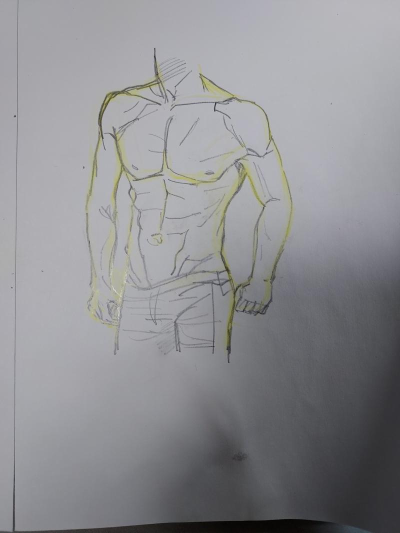 크로키 일차 이때까지 계속 여자만 그렸으니까 오늘은 남자 신체 그리기를 연습했어 평소에는 계속 한번에 장씩만 그렸는데 오늘은 장을 연달아 그렸어 힘들어서 그런지 후반에는 선이