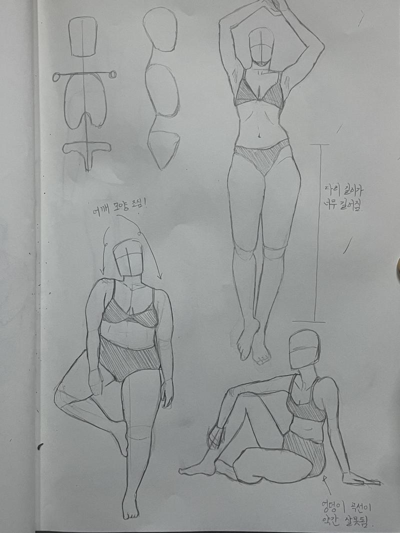 너무늦게왔지 원래 한시간에서 한시간 반이면 그릴수 있는건데 졸려서 영화보면서 하다가 보니까 벌써 다섯시간이 지나버렸네 결국 인체드로잉만 하고 손크로키는 못했어 반성해 인체 크로키