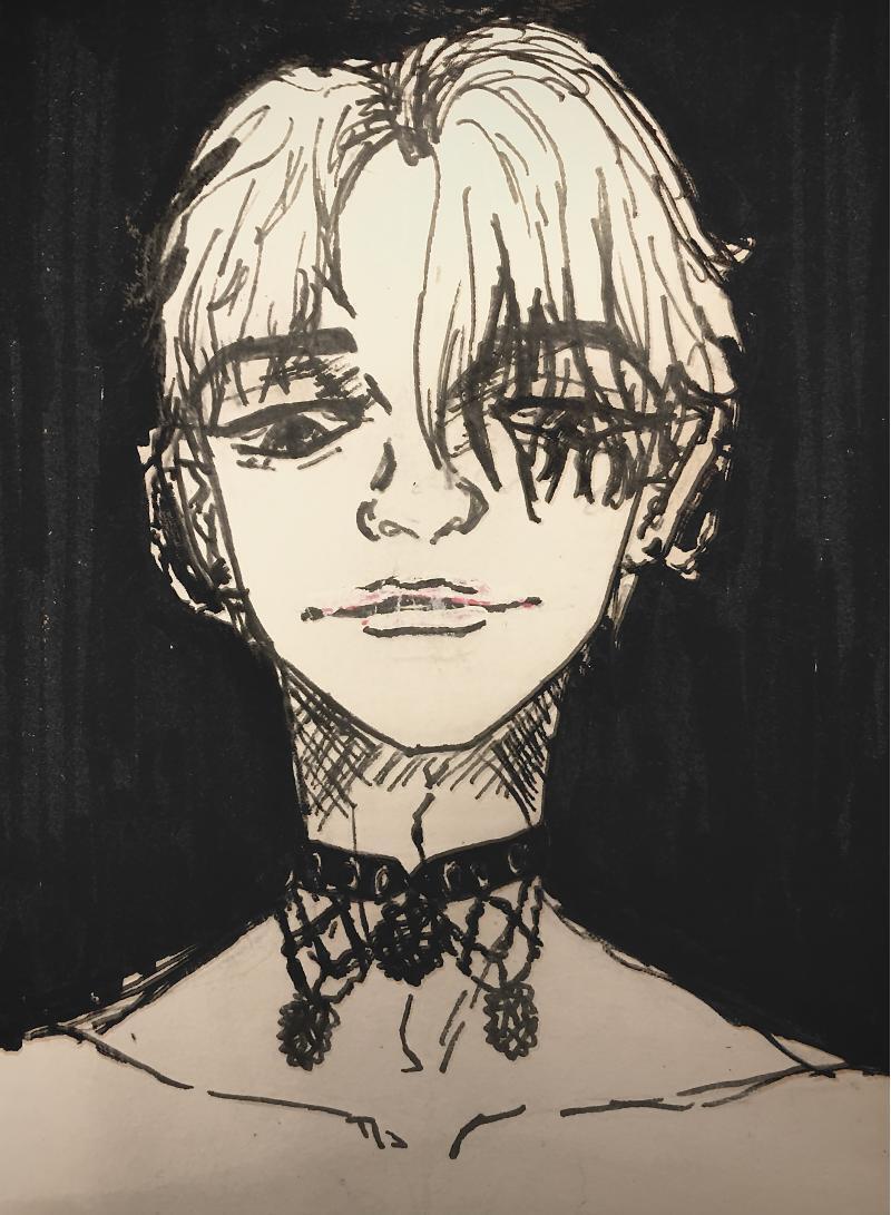으아 미안해 스레 다시 확인 하기 전에 앞머리 그려버렸어 그림 그려서 미안해 원하는게 맞는 모르겠지만 좋아해줬으면 좋겠어