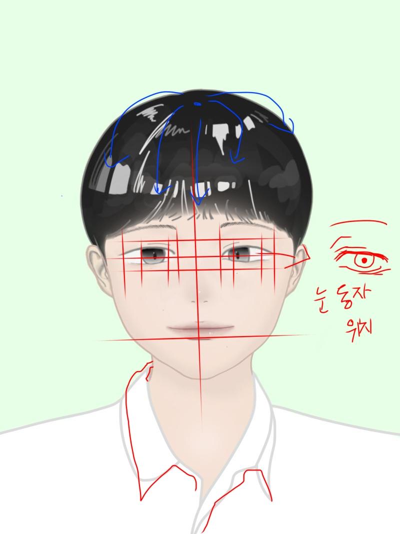 대충 해봤는데 남자치곤 동그란느낌이 쎄서 탕후루라 그런듯 두상이랑 얼굴형 좀만 줄여도 나음 얼굴 묘사 자체는 깔끔하게 잘한듯 옷주름은 크로키하면서 배우셈 얼굴 비율 신경쓰고 특히
