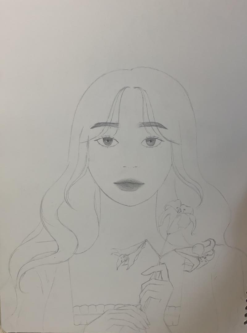 색연필로 채색할지 수채화로 채색할지 아니면 연필로 채색할지 고민중이야 뭐가 예쁠까