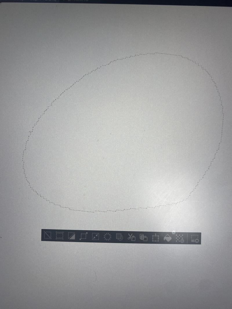 사진처럼 올가미툴로 잡으면 검은색 나와야 하는데 나와