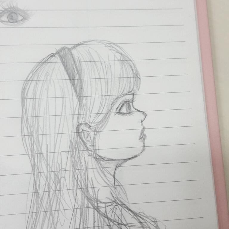 이건 전에 그린 건데 책에 있는 삽화 캐릭터 보고 구도랑 표정 바꿔서 그린