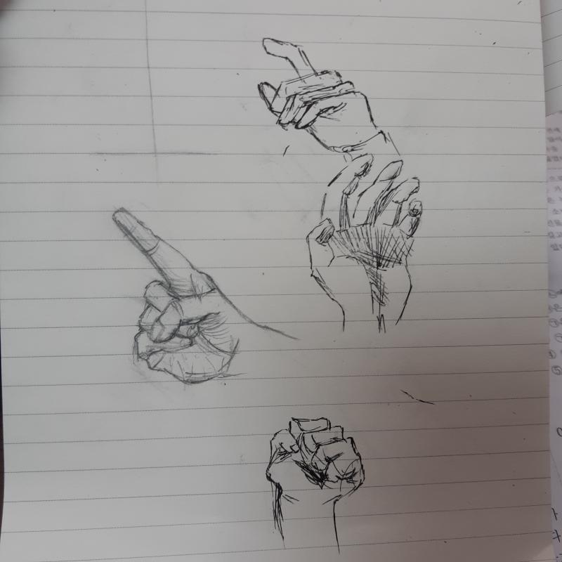 일단 오늘은 다들 손그리는거 연습하라길래 크로키를 해봣음 처참해