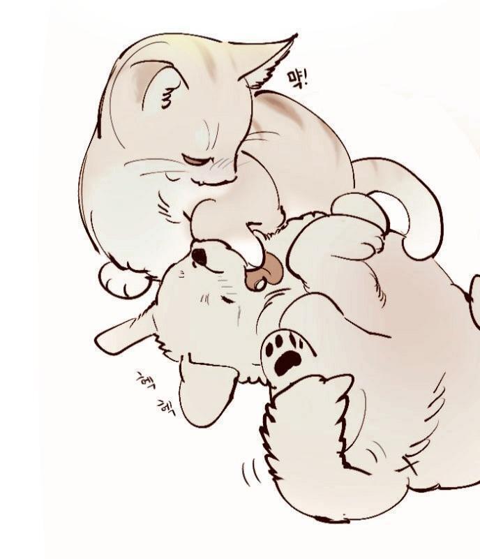 안녕 신청 고마워 요즘 동물을 안그렸었는데 덕분에 간만에 그려본다 재밌었어 레스주 맘에 들게 그려졌으려나