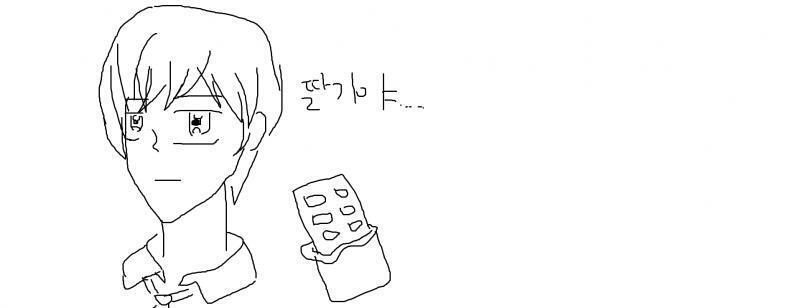 알아보실 같아서 옆에다 초콜릿을 그려봤습니다 저도 꿈파 좋아하는데요 최애는 로진입니다