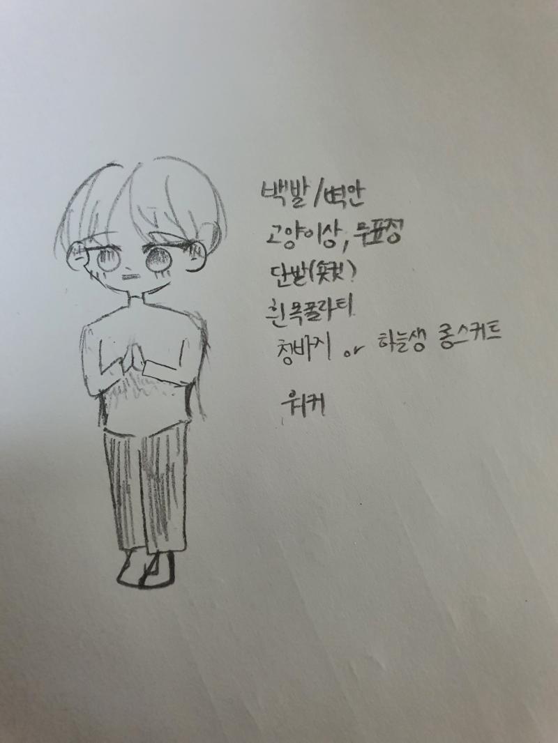 아이도 그려주실 있나요 미르라고 하는 저의 소중한 아이입니다 두번째 사진은 언젠가 픽크루로 만들었던