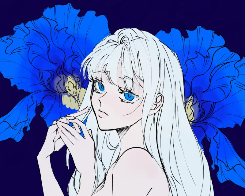 새로운 시도를 해보고싶어서 채색도 다르게 하고 선도 얇게 쓰고 했는데 생각보다 맘에 안들었음