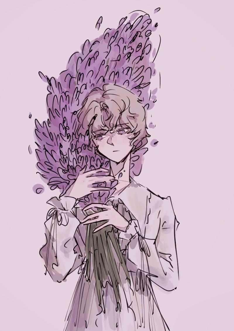 오늘 그린 러프 그림 완성할 생각은 없는듯