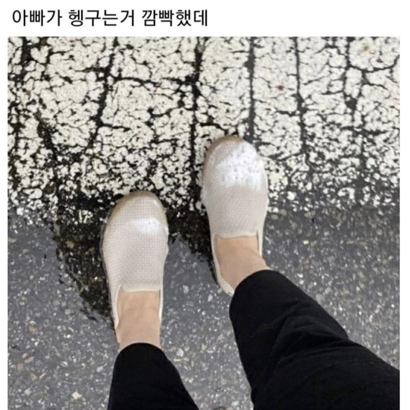 아빠가 신발 빨아준 신고 나갔는데 jpg