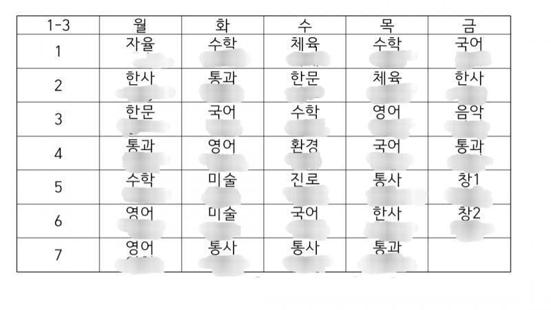 시간표