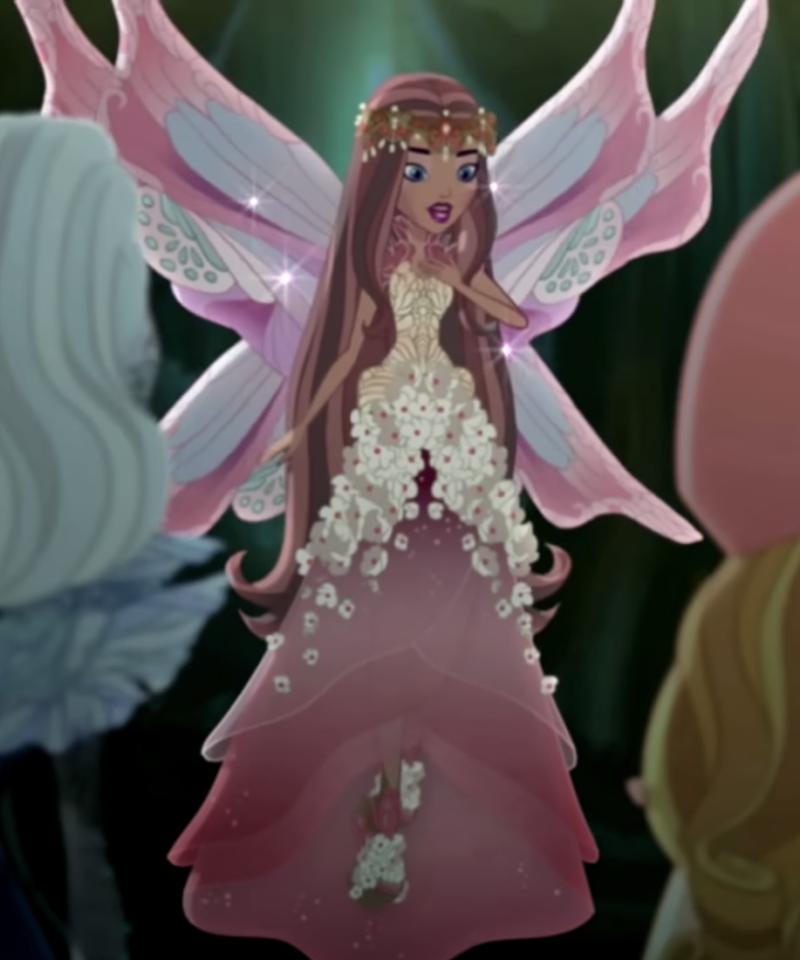 페어리 Fairy Queen 같아 캐릭터는 모든 요정의 여왕이며 친절하고 베푸는 성겨이야 아마 모티브는 셰익스피어가 '한 여름밤의 꿈'의 여왕 티타니아 추정돼 주로 느긋하고